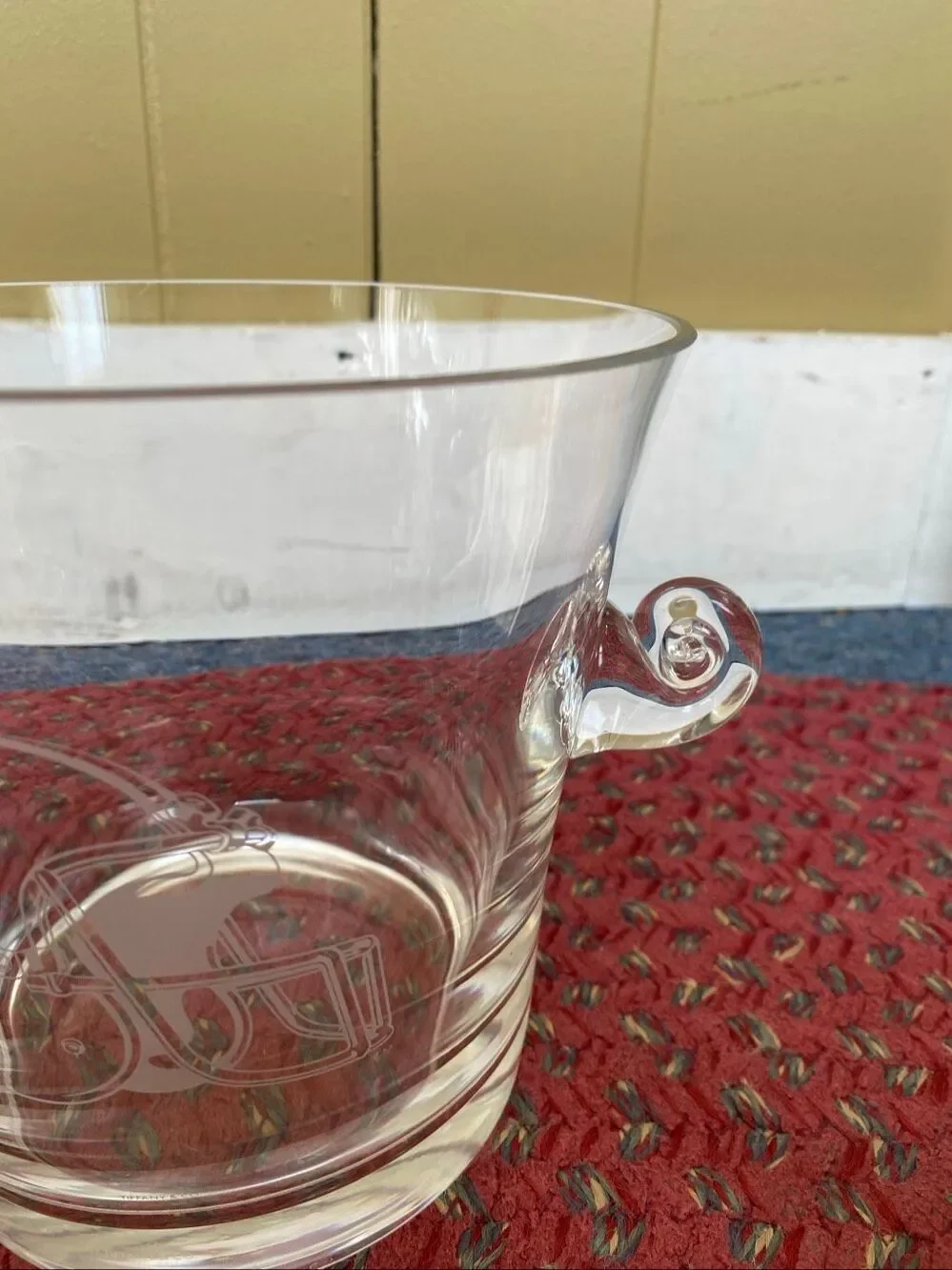 San Francisco 49ers glass ice bucket and 4 beer mug vintage collectors set